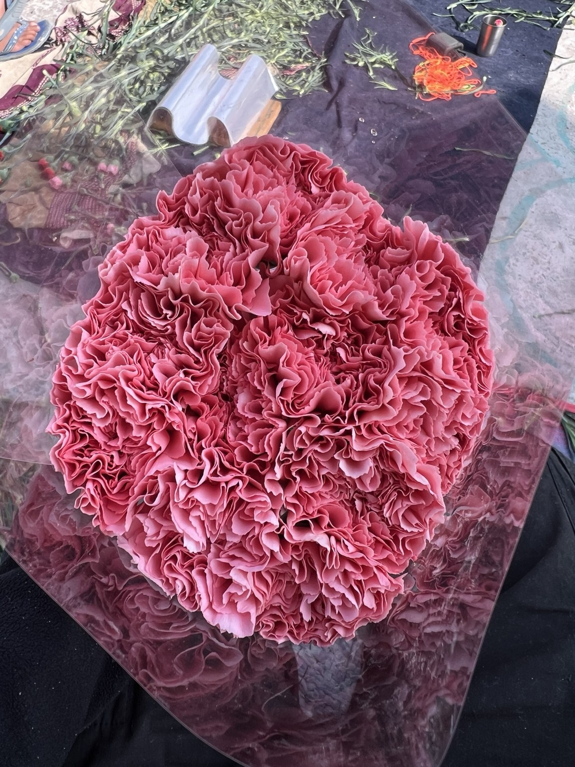 Deep pink carnations
